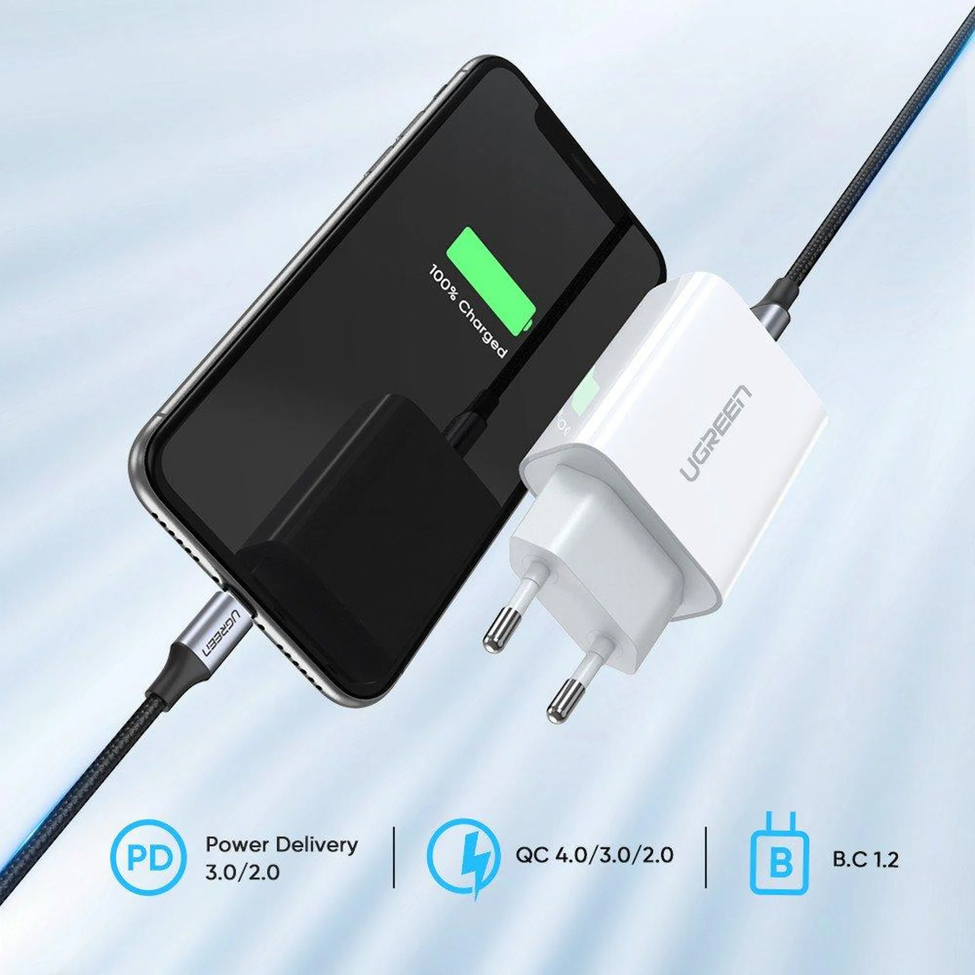 Купить Зарядное устройство Ugreen CD137 20W USB-C PD White (60450) - фото 4