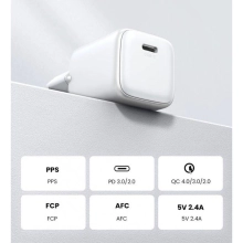 Купить Зарядное устройство Ugreen CD318 Nexode Mini 20W USB-C PD GaN White (15324) - фото 4