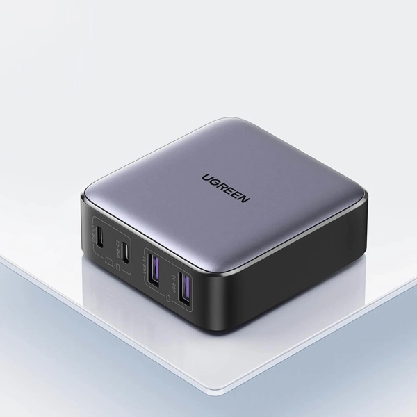 Купить Зарядное устройство Ugreen CD327 Nexode 65W 4xUSB (2хUSB-C+2xUSB-A) GaN Black/Grey (90747) - фото 4