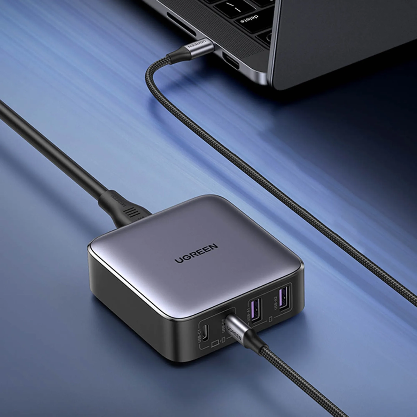 Купить Зарядное устройство Ugreen CD327 Nexode 65W 4xUSB (2хUSB-C+2xUSB-A) GaN Black/Grey (90747) - фото 5