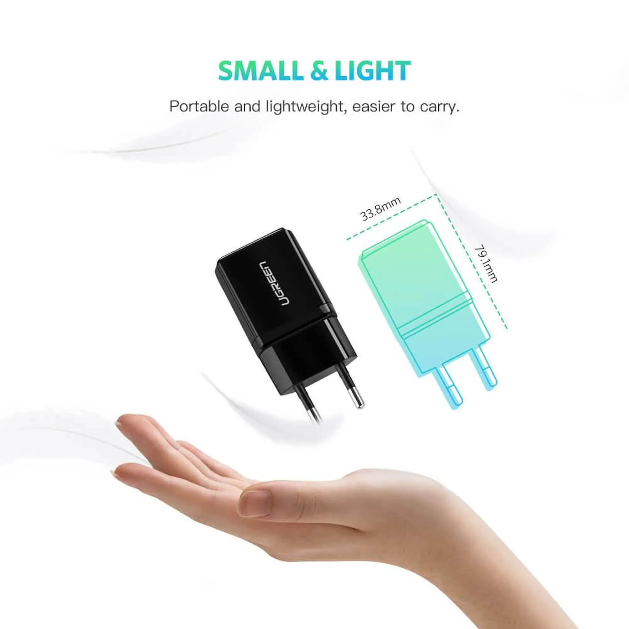 Купити Зарядний пристрій Ugreen ED011 USB Black (50459) - фото 3