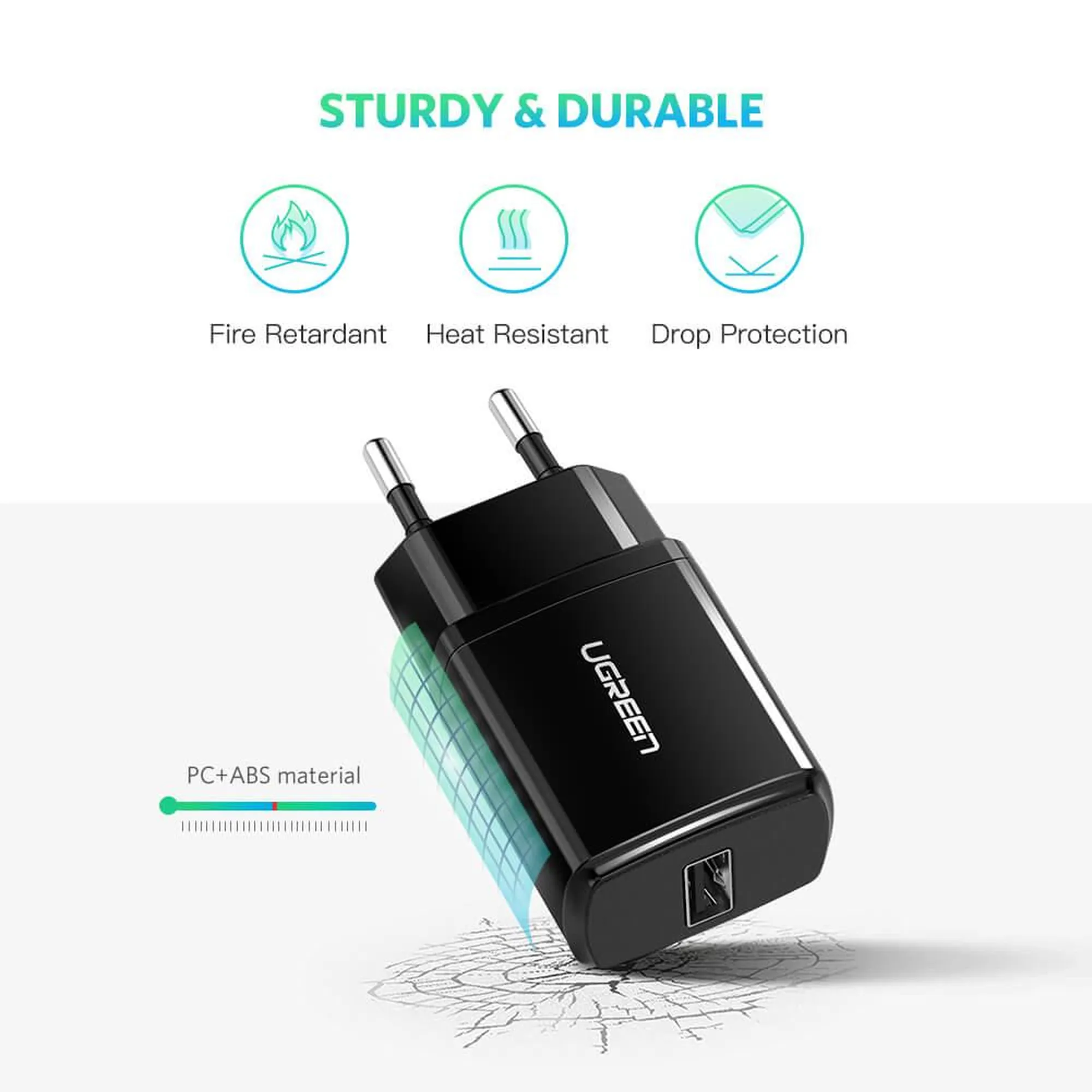 Купити Зарядний пристрій Ugreen ED011 USB Black (50459) - фото 4