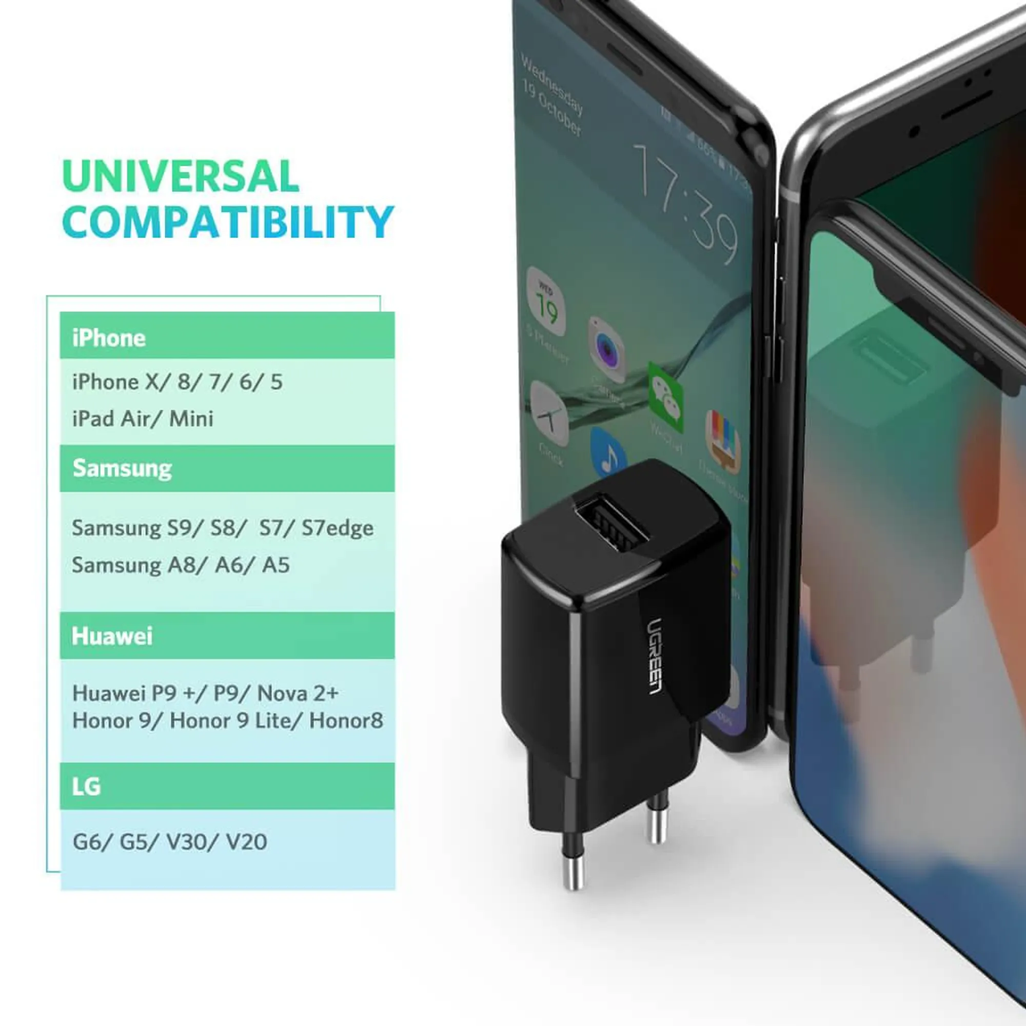 Купити Зарядний пристрій Ugreen ED011 USB Black (50459) - фото 5