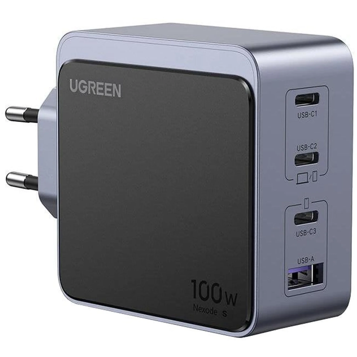 Купить Зарядное устройство Ugreen X565 Nexode S 100W 4xUSB (3хUSB-C+USB-A) GaN Gray (35043) - фото 1
