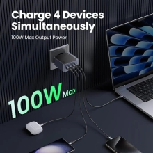 Купить Зарядное устройство Ugreen X565 Nexode S 100W 4xUSB (3хUSB-C+USB-A) GaN Gray (35043) - фото 2
