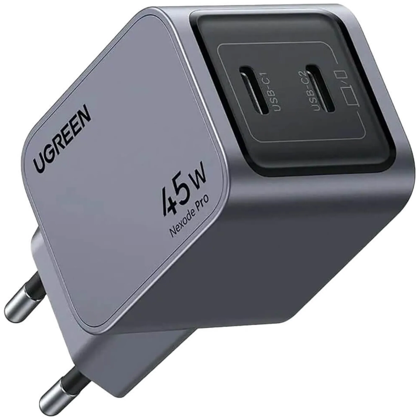 Купить Зарядное устройство Ugreen X707 Nexode Pro 45W 2xUSB-C PD GaN Gray (35008) - фото 1