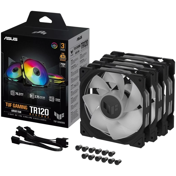 Купить Вентилятор Asus TUF Gaming TR120 ARGB Reverse (90DA00D0-B09020) 3-pack - фото 14