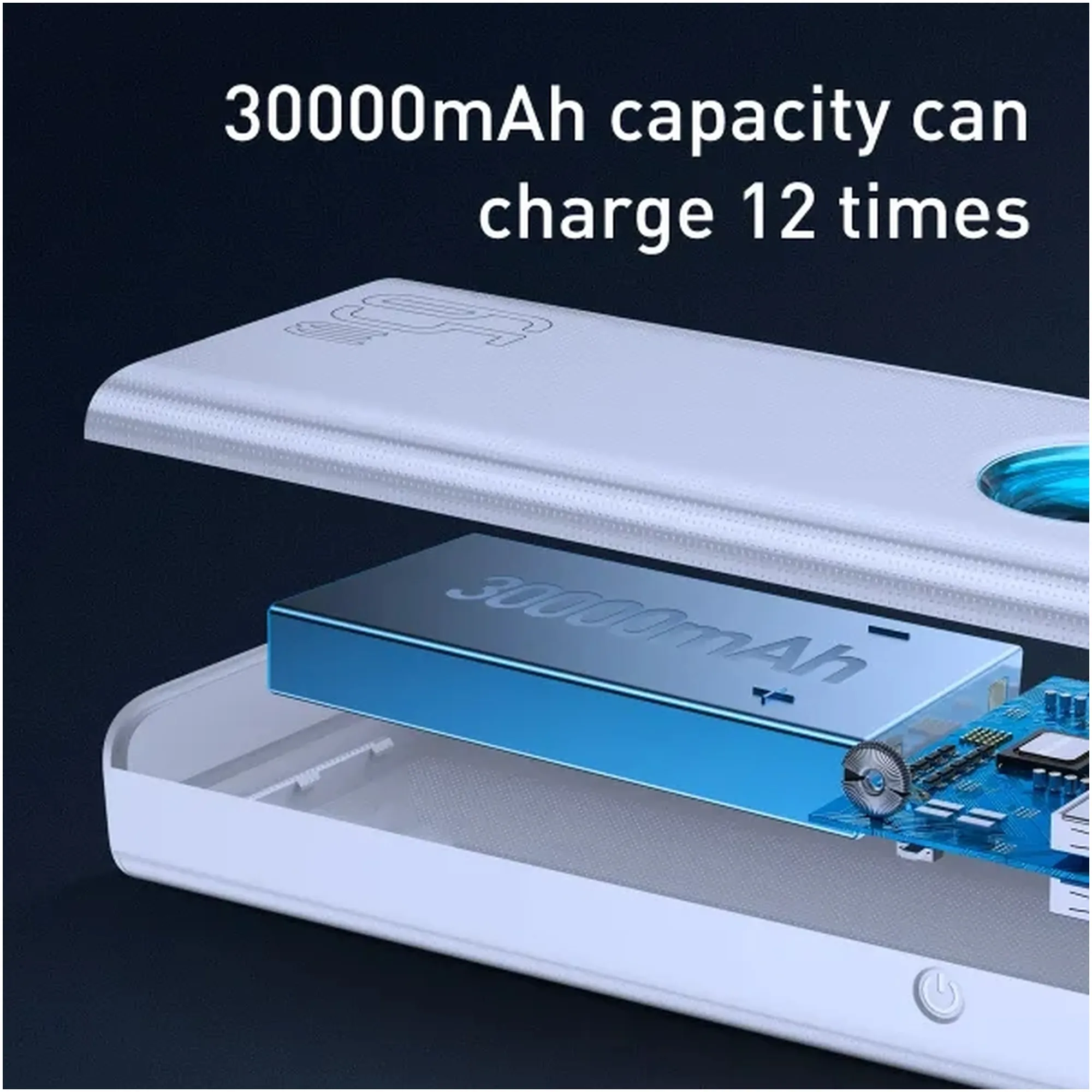 Купить Павербанк УМБ Baseus Amblight 30000mAh 65W (PPLG000102) White - фото 13