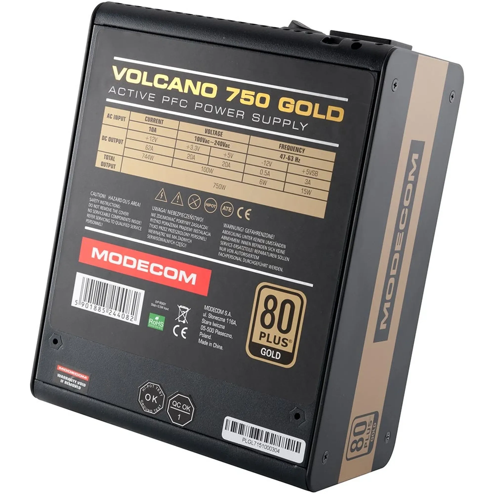 Купити Блок живлення Modecom Volcano 750W 80+ Gold (ZAS-MC90-SM-750-ATX-VOLCA) - фото 2