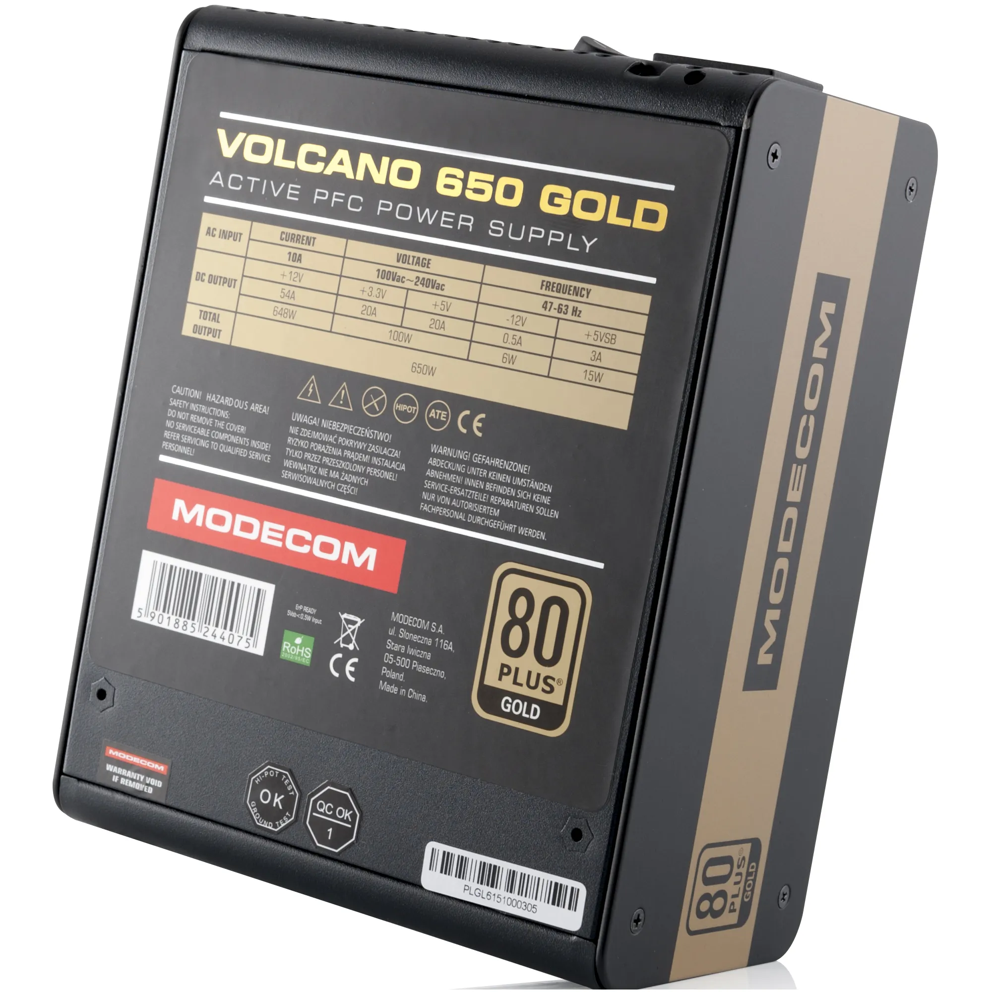 Купить Блок питания Modecom Volcano 650W 80+ Gold (ZAS-MC90-SM-650-ATX-VOLCA) - фото 2