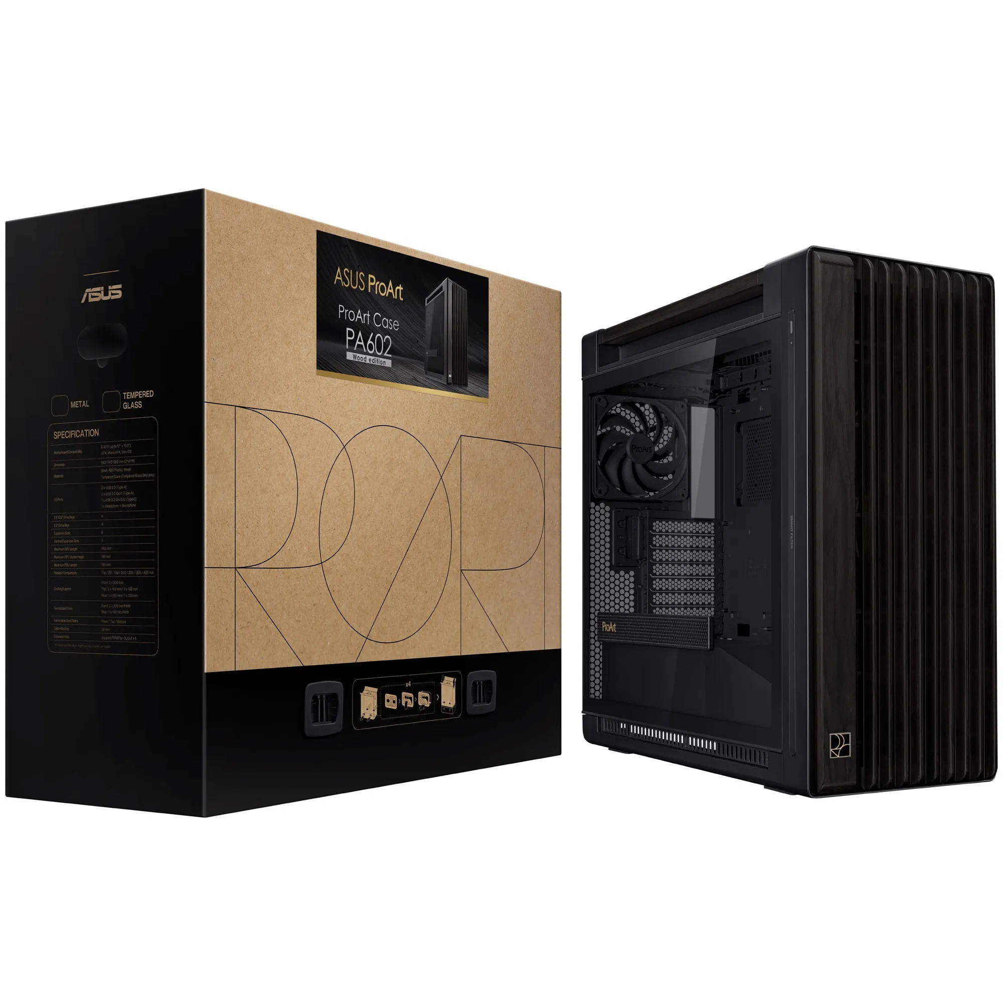 Купить Корпус ASUS PA602 ProArt Wood Edition - Tempered Glass Panel (90DC00J0-B09010) - фото 16