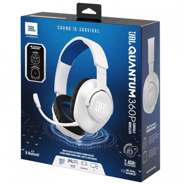 Купити Навушники JBL Quantum 360P Wireless for PS White (JBLQ360PWLWHTBLU) - фото 10
