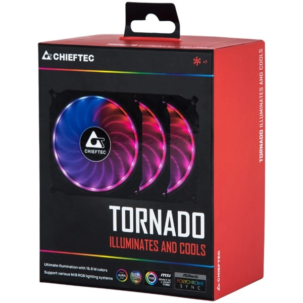Купити Комплект вентиляторів Chieftec Tornado CF-3012-RGB - фото 7