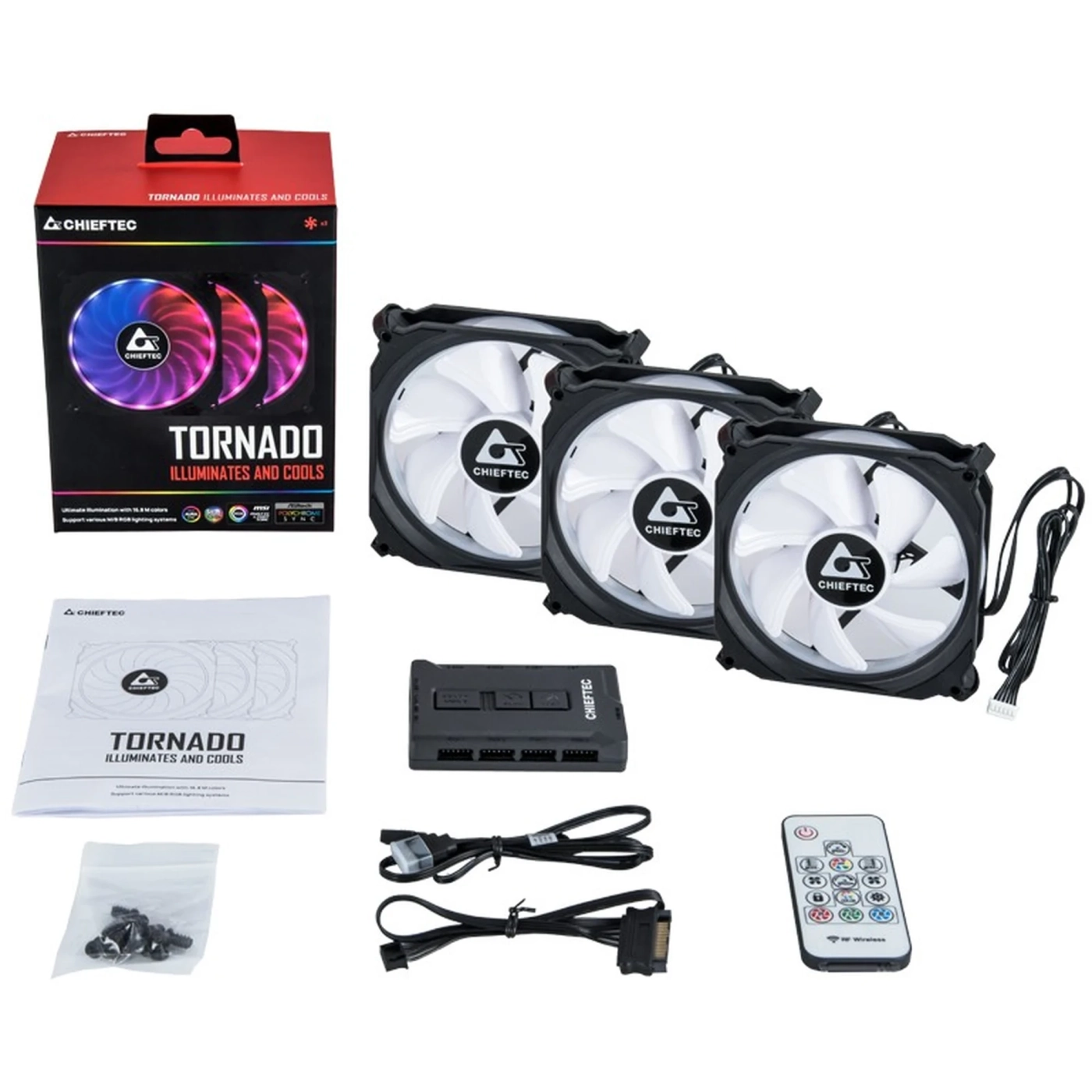 Купити Комплект вентиляторів Chieftec Tornado CF-3012-RGB - фото 8
