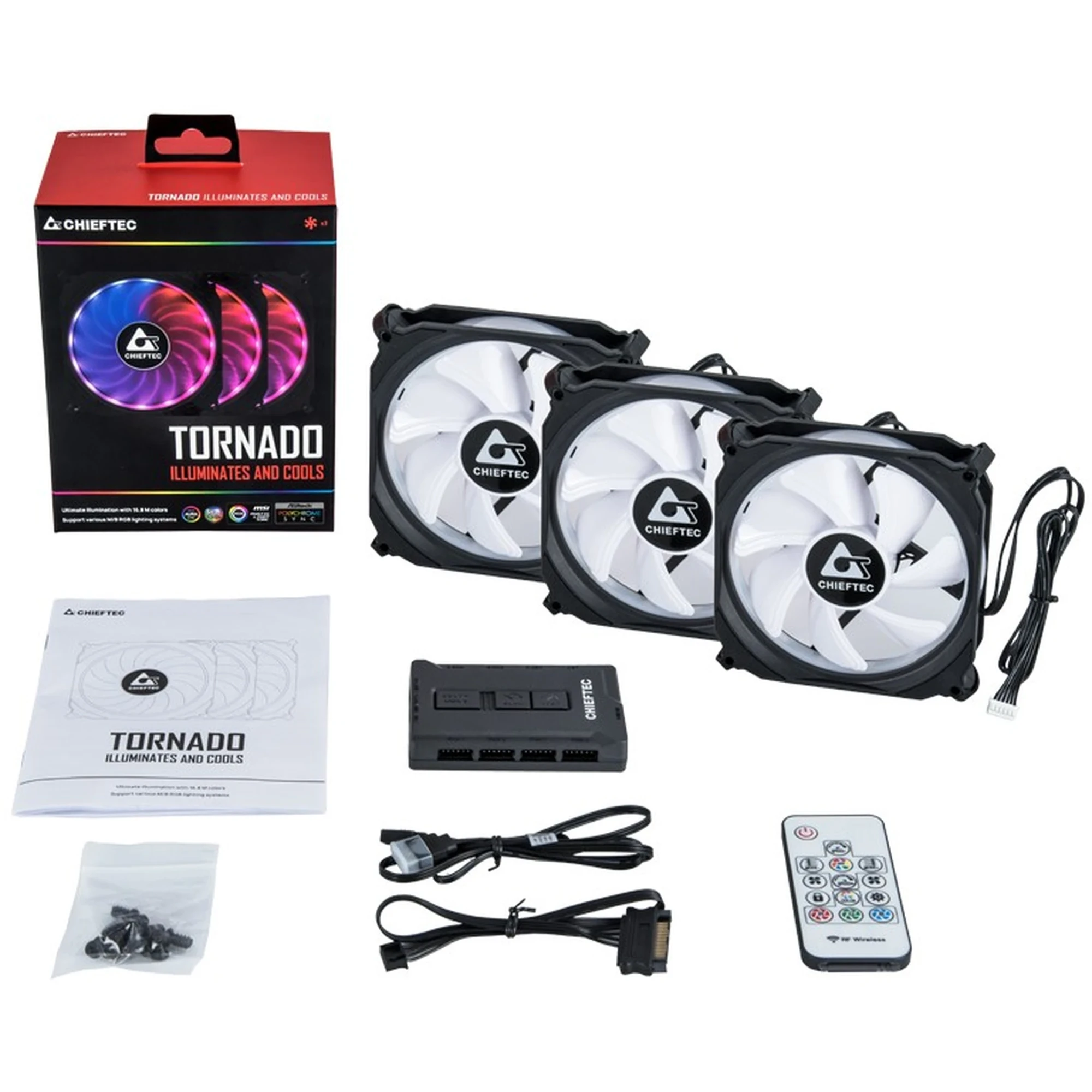 Купити Комплект вентиляторів Chieftec Tornado CF-3012-RGB - фото 8