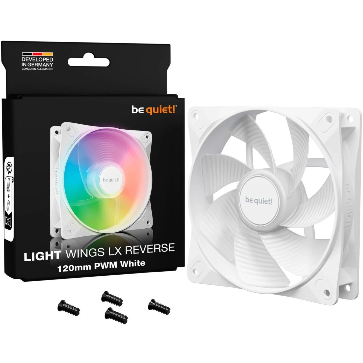 Купить Вентилятор be quiet! Light Wings LX 120mm PWM Reverse White (BL133) - фото 5