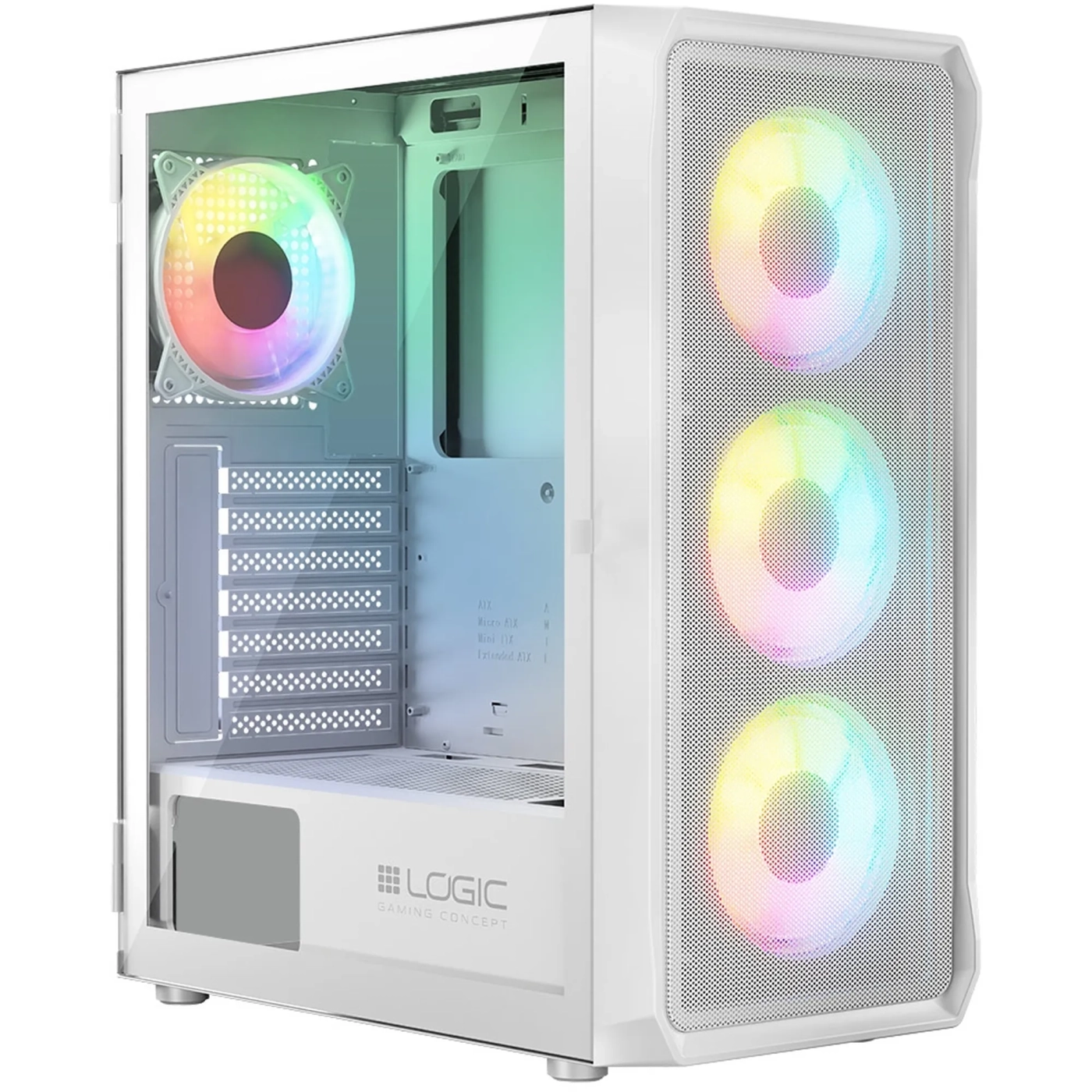 Купить Корпус Logic Concept Portos ARGB Midi White (AT-PORTOS-20-0000000-0002) - фото 2