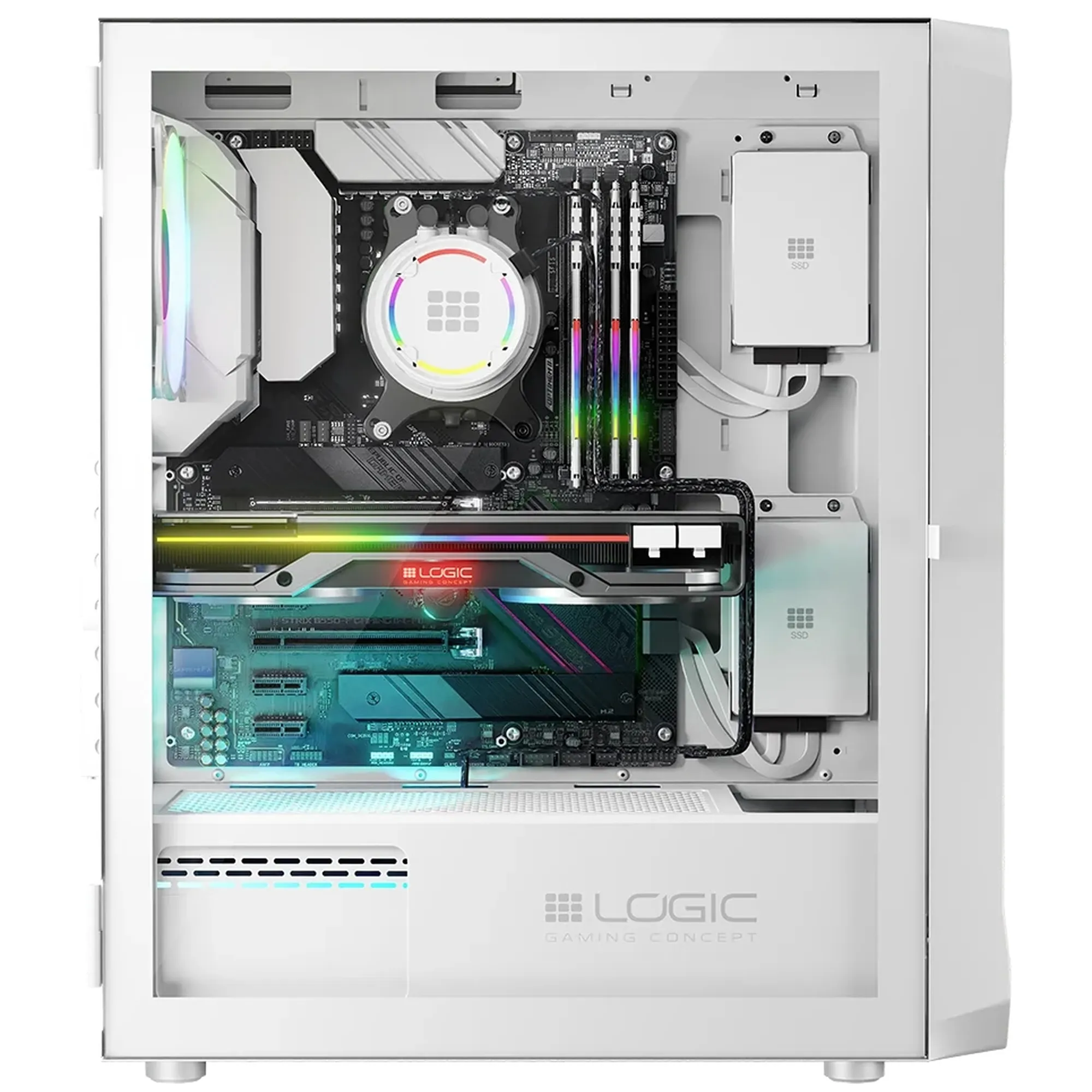 Купить Корпус Logic Concept Portos ARGB Midi White (AT-PORTOS-20-0000000-0002) - фото 6
