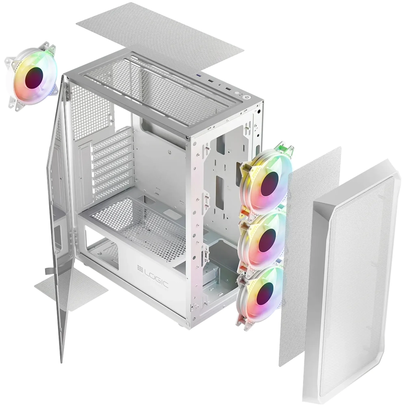 Купить Корпус Logic Concept Portos ARGB Midi White (AT-PORTOS-20-0000000-0002) - фото 16