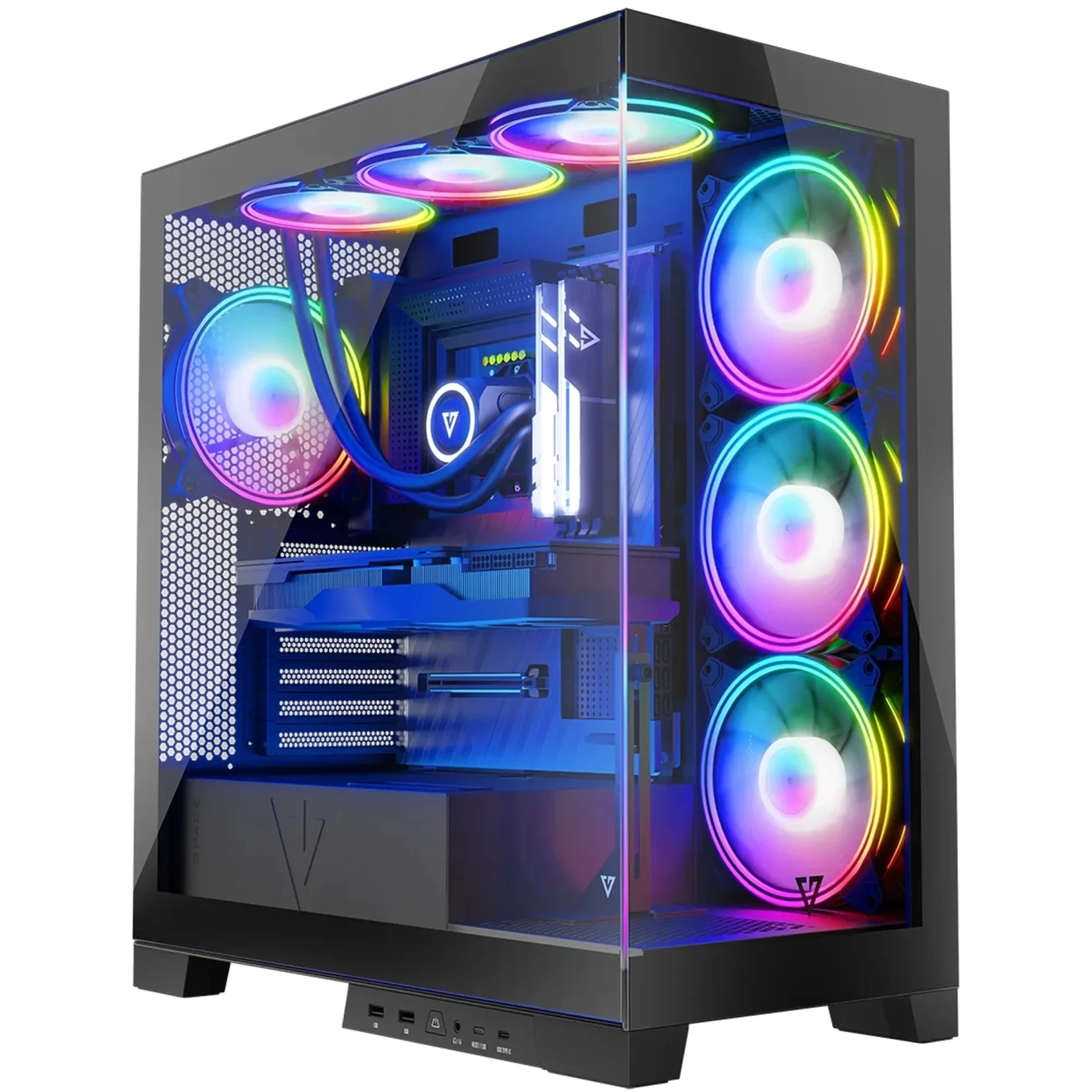 Купить Корпус Modecom Volcano Space Apex ARGB Midi Black (AT-SPACE-PG-10-000000-000) - фото 1