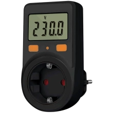 Купить Энергометр цифровой W/V/A/C/KWh ColorWay для розетки 16A/3680W Black (CW-VM16-01D) - фото 3