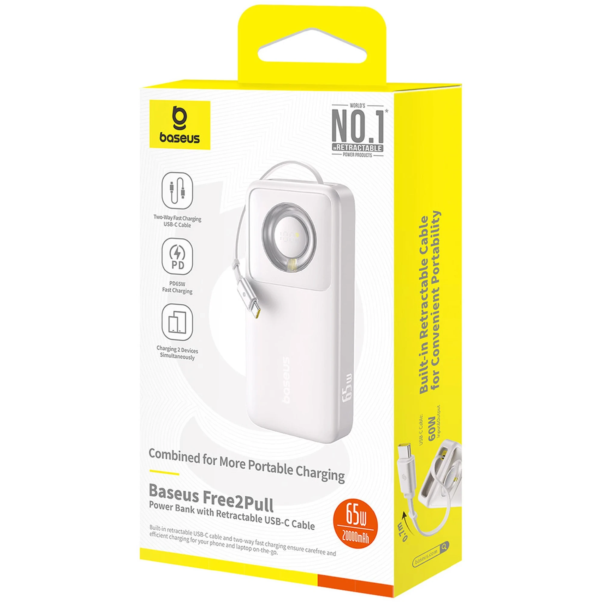 Купить Павербанк УМБ Baseus Free2Pull 20000mAh 65W Grey (P10073700843-00) - фото 7