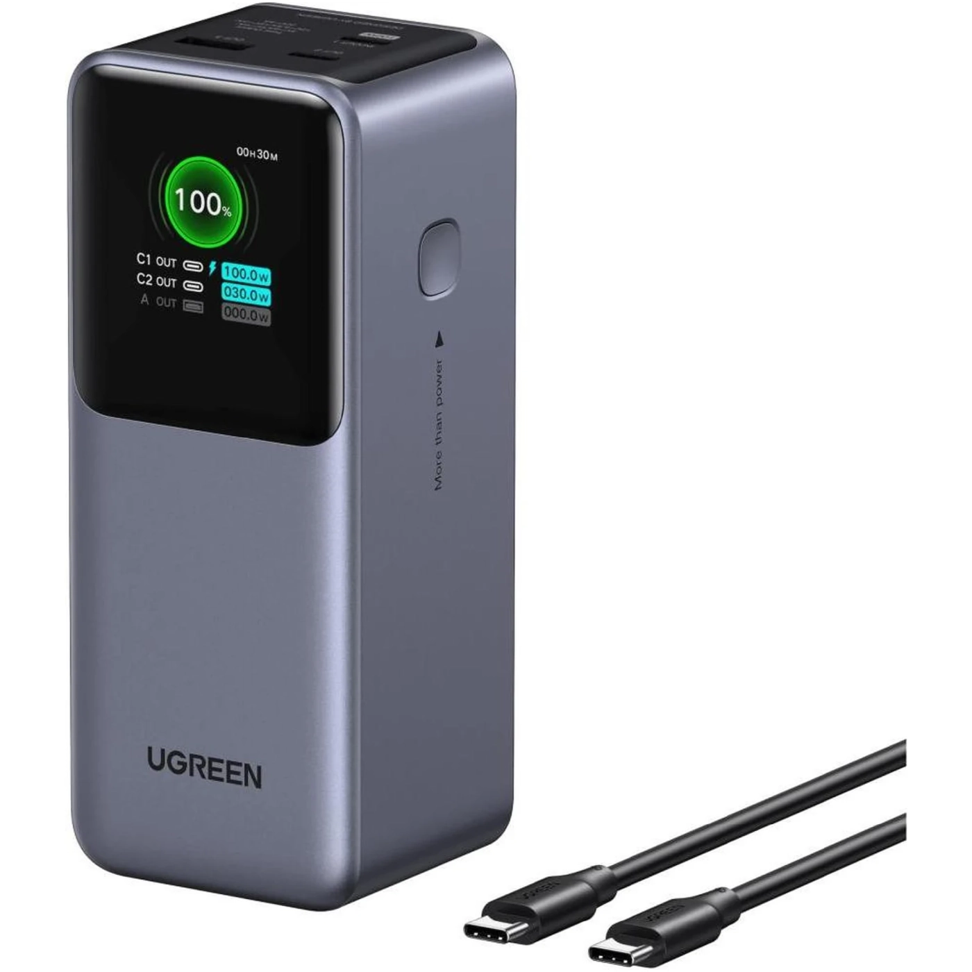 Купити Павербанк УМБ Ugreen PB721 20000mAh 130W Gray (35524B) - фото 2