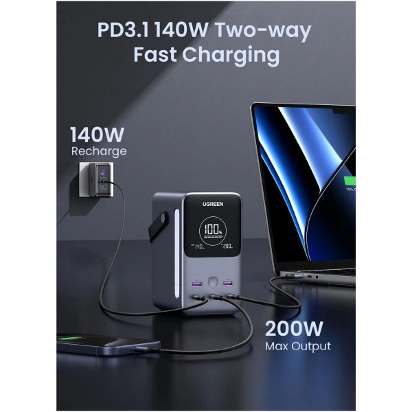 Купити Павербанк УМБ Ugreen PB770 48000mAh 300W Gray (25286) - фото 7