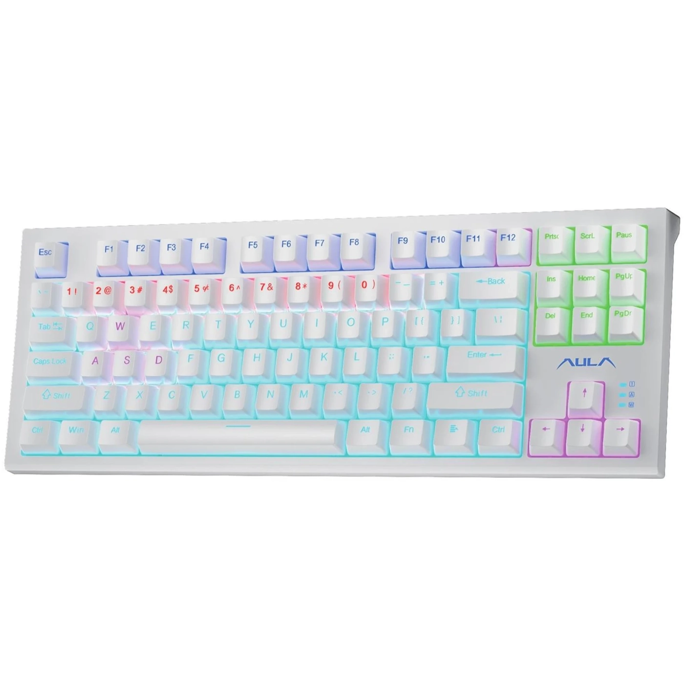 Купить Клавиатура Aula F3032 keycaps plus 21 Yellow keys White (6948391204680) - фото 2