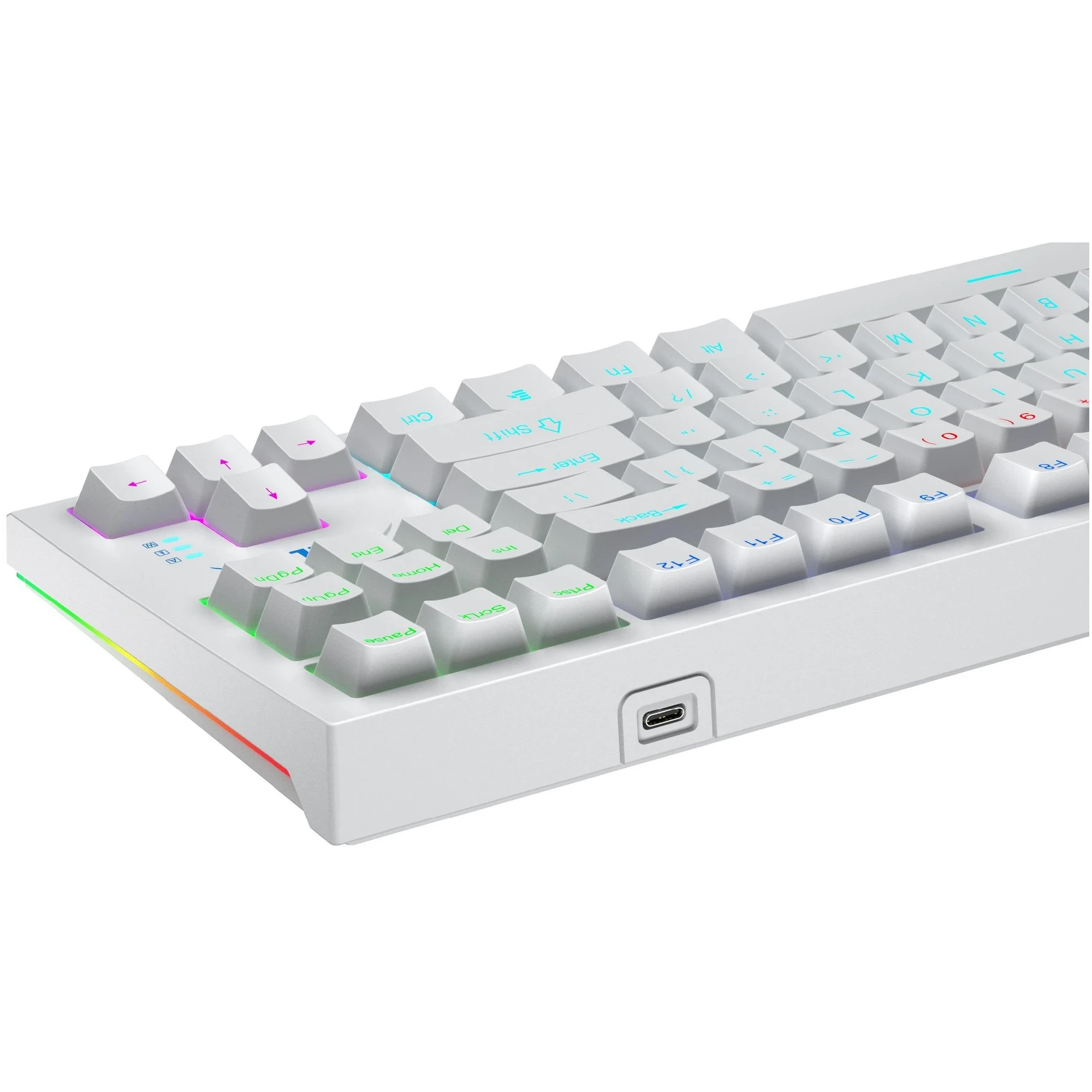Купить Клавиатура Aula F3032 keycaps plus 21 Yellow keys White (6948391204680) - фото 3