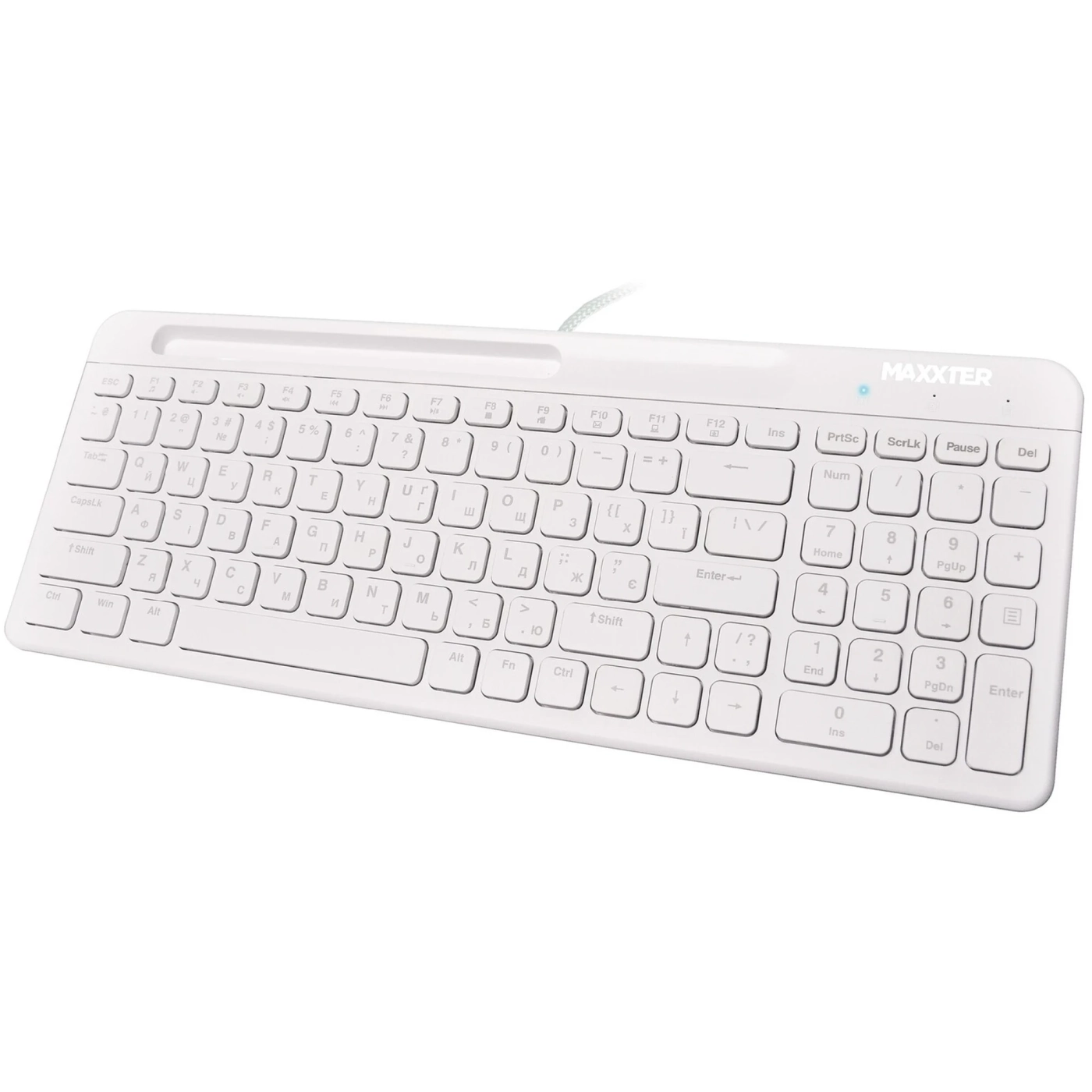 Купить Клавиатура Maxxter KB-01W-UA White - фото 2
