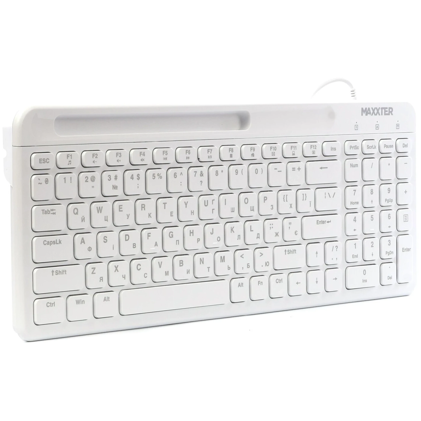 Купить Клавиатура Maxxter KB-01W-UA White - фото 3