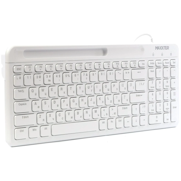 Купить Клавиатура Maxxter KB-01W-UA White - фото 3
