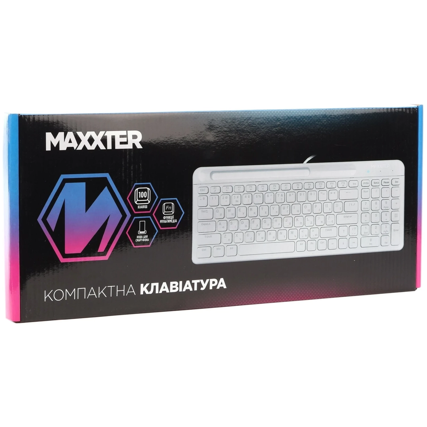 Купить Клавиатура Maxxter KB-01W-UA White - фото 4