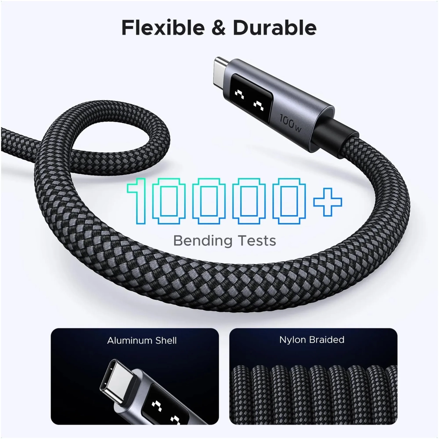 Купити Кабель Ugreen Uno USB-C 100W 5A 1m (35501) - фото 5