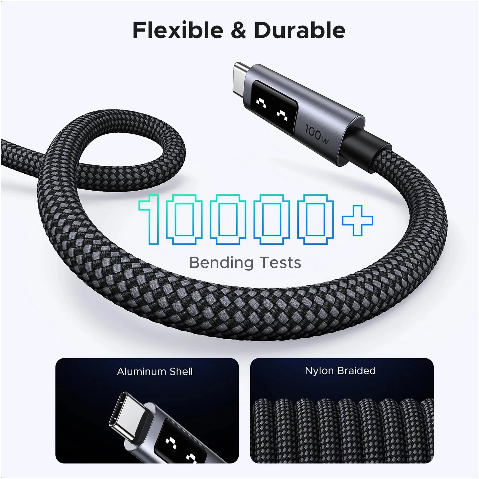 Купити Кабель Ugreen Uno USB-C 100W 5A 1m (35501) - фото 5