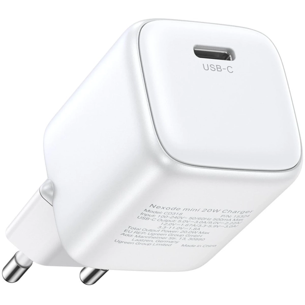 Купить Зарядное устройство Ugreen CD319 Nexode 30W USB-C PD GaN Fast Charger White (15326) - фото 2