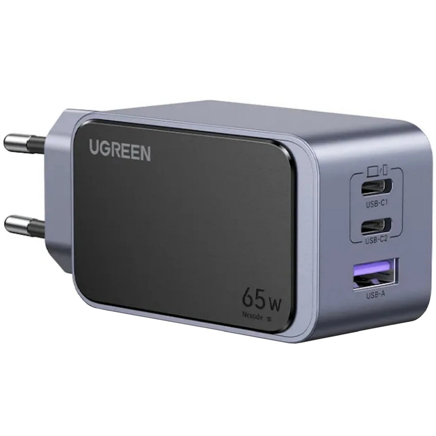 Купити Зарядний пристрій Ugreen X553 Nexode S 65W 3xUSB (2хUSB-C+USB-A) GaN Fast Charger Gray (35042) - фото 2
