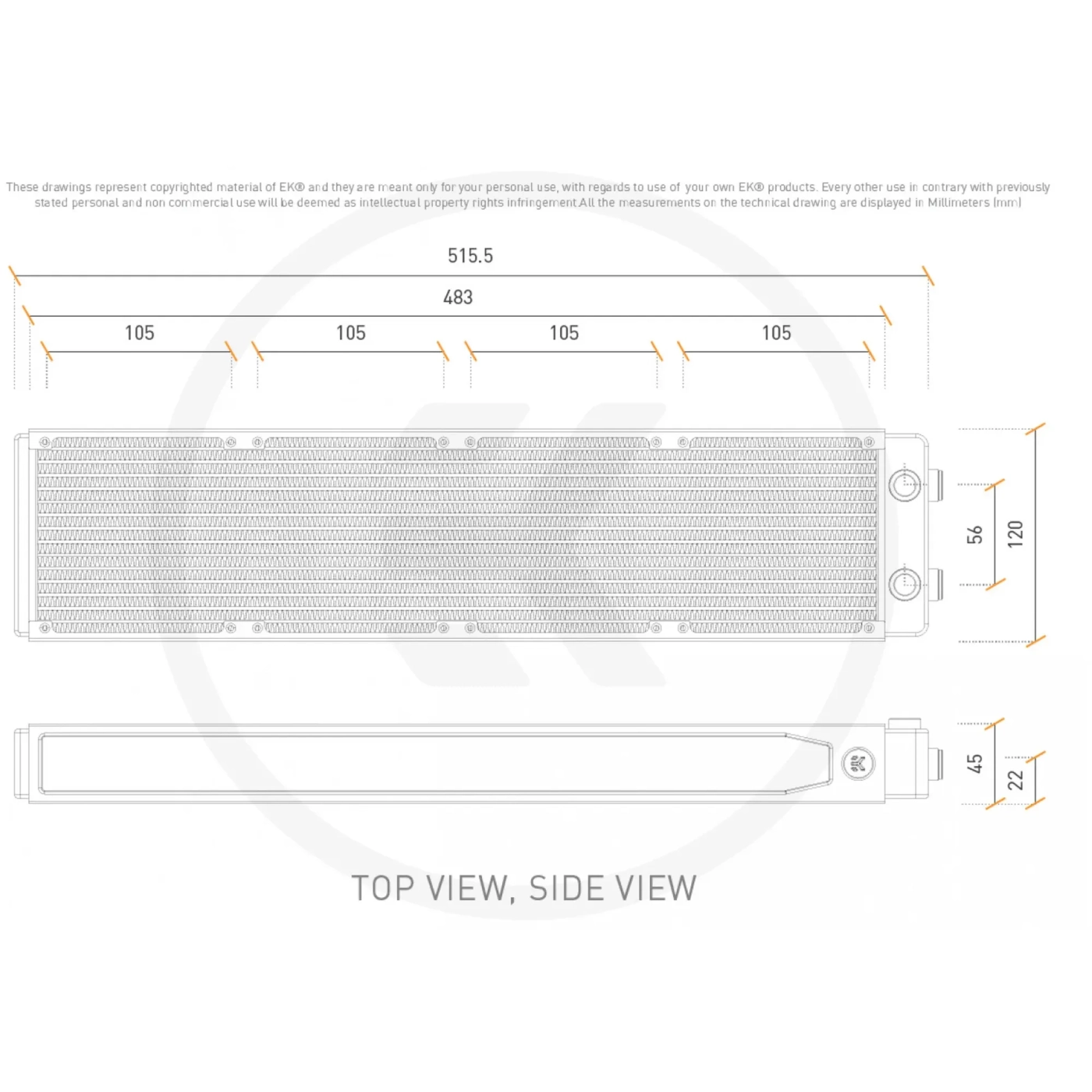 Купить Радиатор EKWB EK-Pro Radiator P480 Multiport - Black (3831109910085) - фото 3