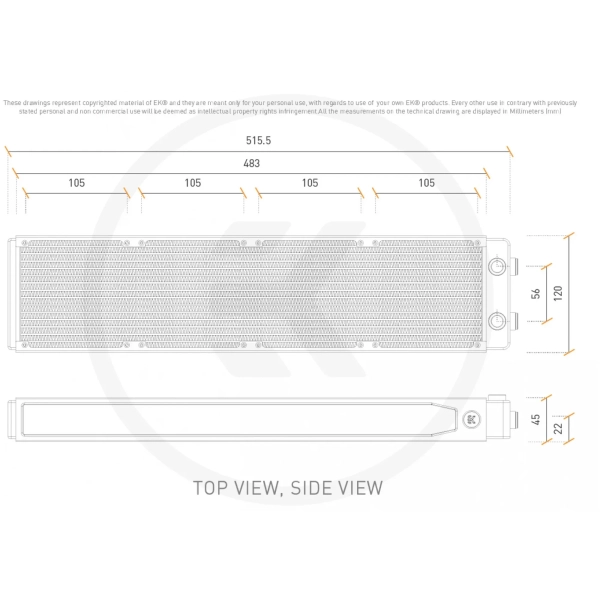 Купить Радиатор EKWB EK-Pro Radiator P480 Multiport - Black (3831109910085) - фото 3