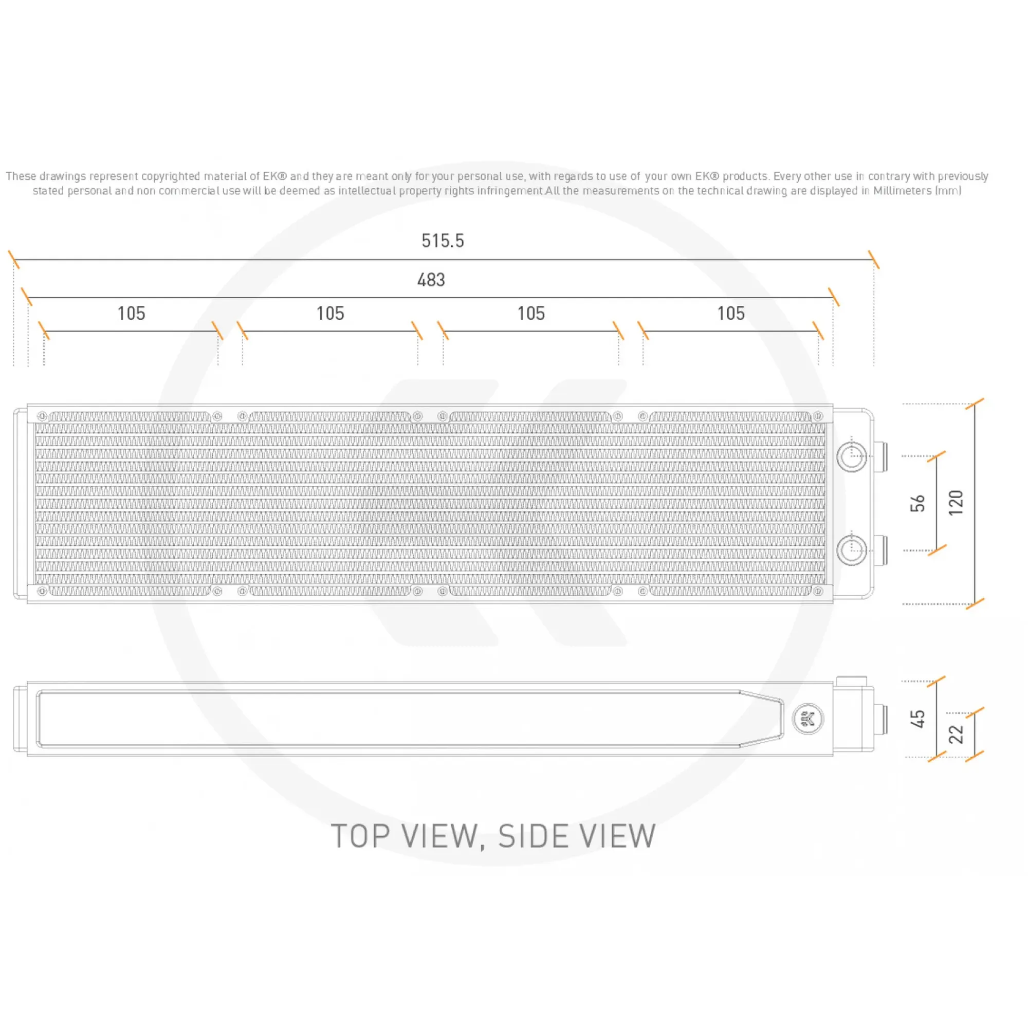 Купить Радиатор EKWB EK-Pro Radiator P480 Multiport - Black (3831109910085) - фото 3
