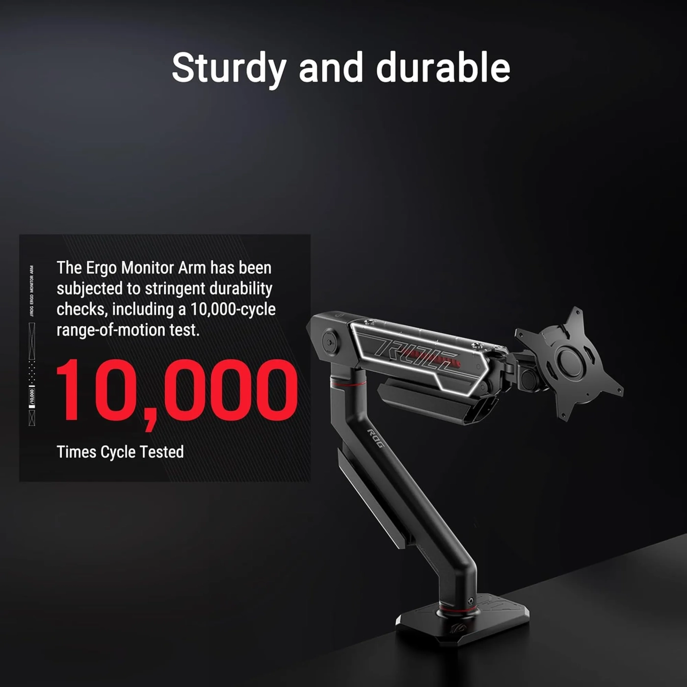 Купить Крепление для монитора (кронштейн) ASUS ROG Ergo Monitor Arm AAS01 (90LA00Q0-B01170) - фото 5
