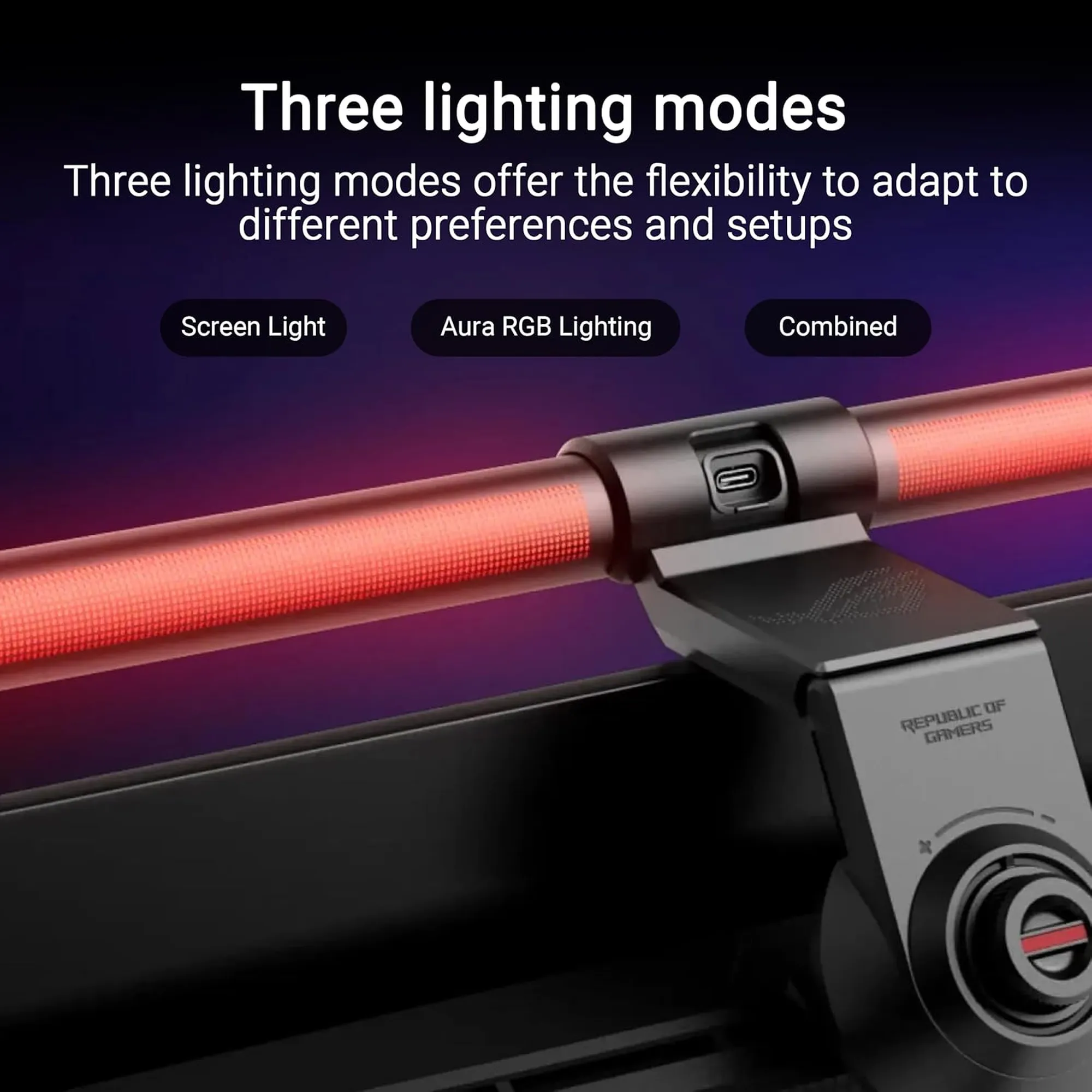 Купити Світлова панель для монітора ASUS ROG Aura Monitor Light Bar ALB01 (90LA00P0-B01970) - фото 5