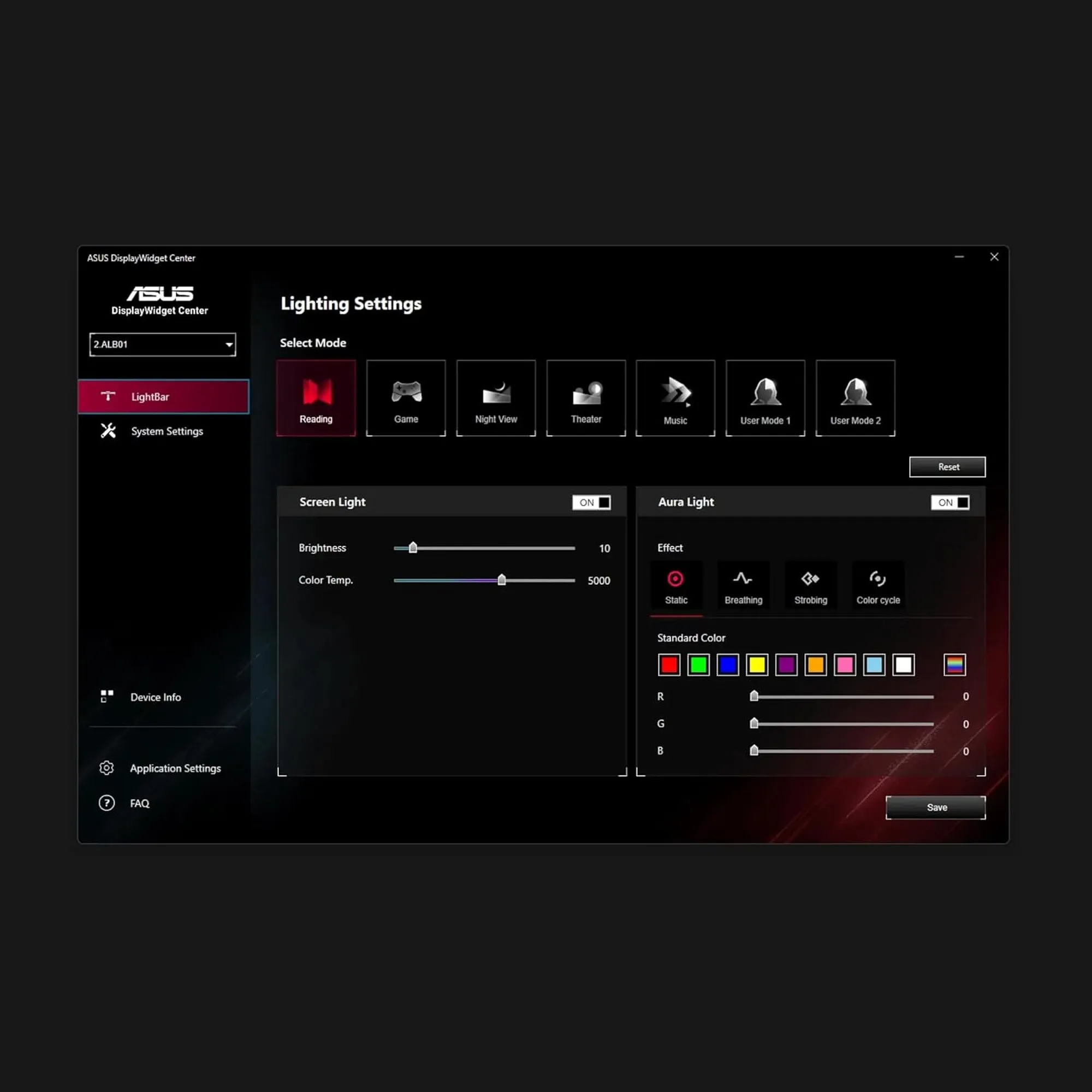Купити Світлова панель для монітора ASUS ROG Aura Monitor Light Bar ALB01 (90LA00P0-B01970) - фото 10