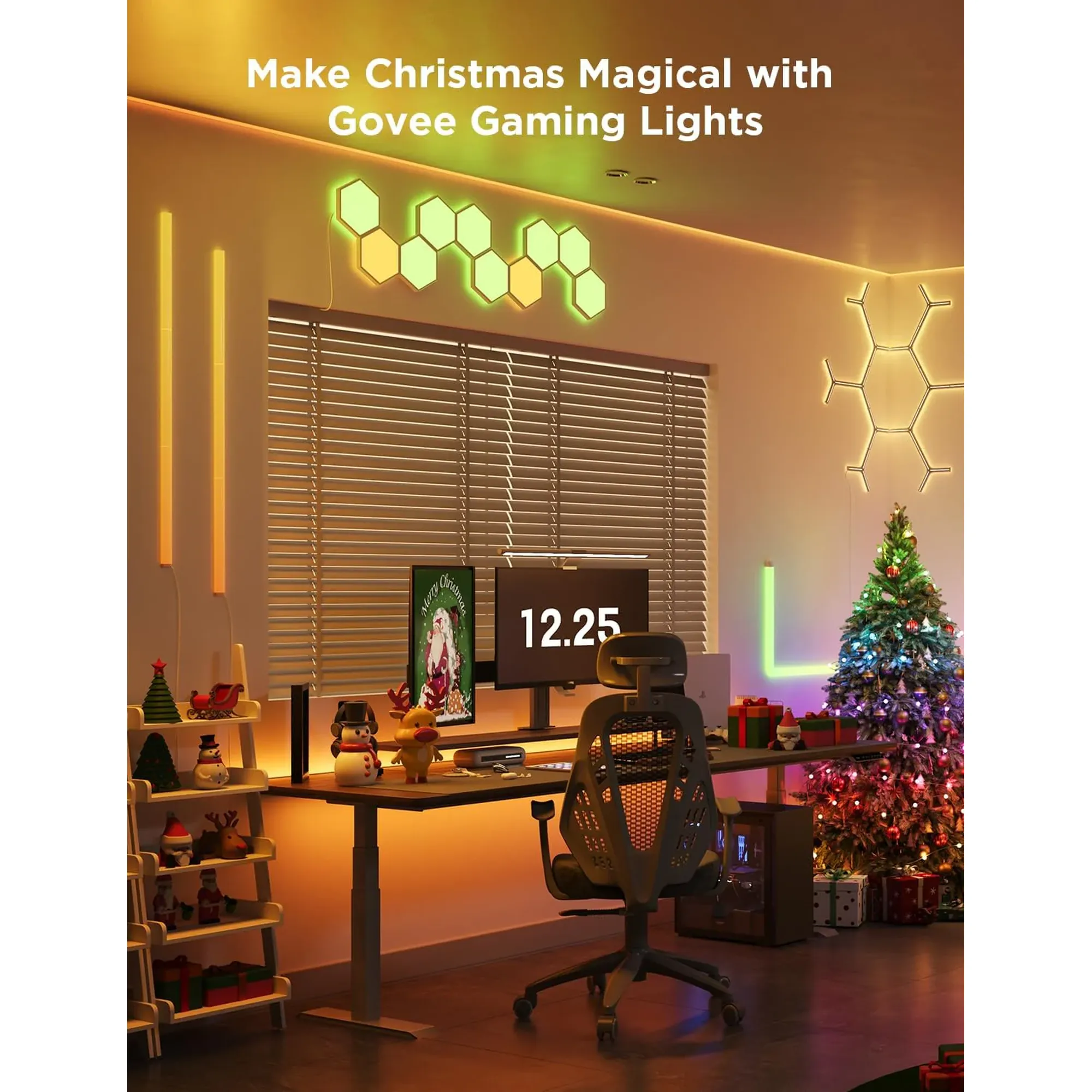 Купить Набор светильников настенных Govee H6061 Glide Hexa Light Panels 10pcs RGB White (B6061301) - фото 4