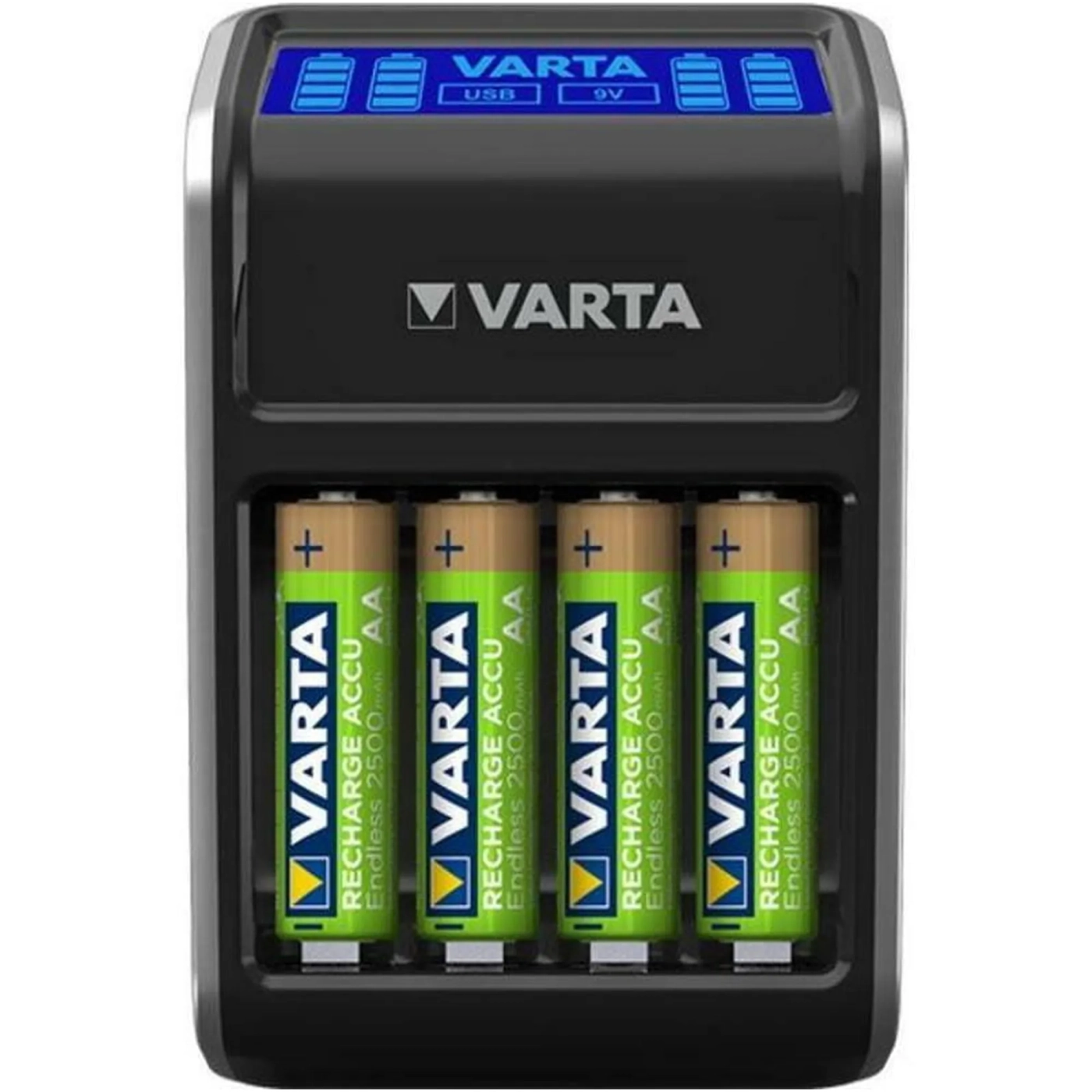 Купить Зарядное устройство VARTA LCD Plug Charger + Аккумулятор NI-MH AA 2100 mAh 4 шт. (57687101441) - фото 1