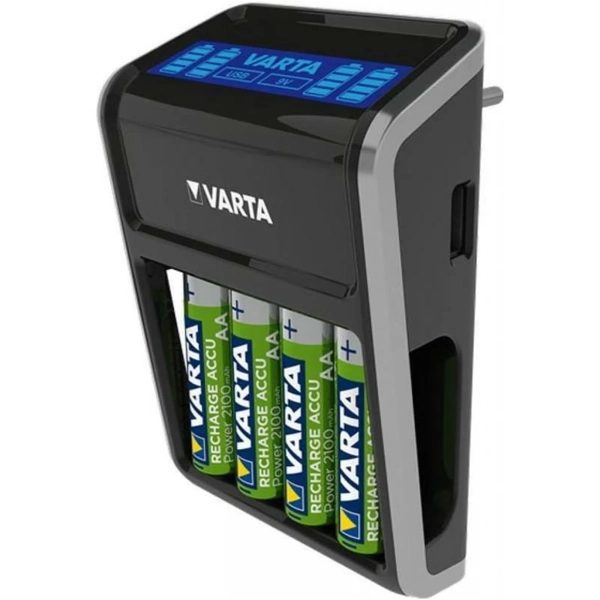 Купить Зарядное устройство VARTA LCD Plug Charger + Аккумулятор NI-MH AA 2100 mAh 4 шт. (57687101441) - фото 3