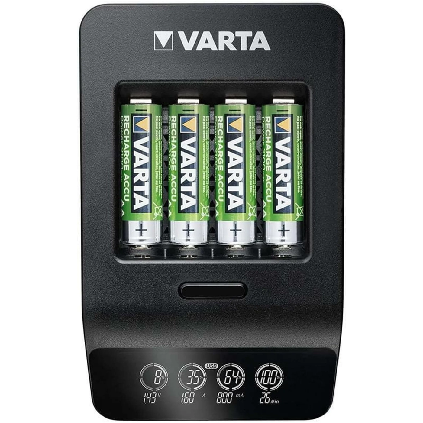 Купить Зарядное устройство VARTA LCD Smart Plus Charger + Аккумулятор NI-MH AA 2100 mAh 4 шт. (57684101441) - фото 1