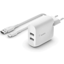 Купити Зарядний пристрій Belkin 24W 2хUSB-A White (WCE001VF1MWH) - фото 4