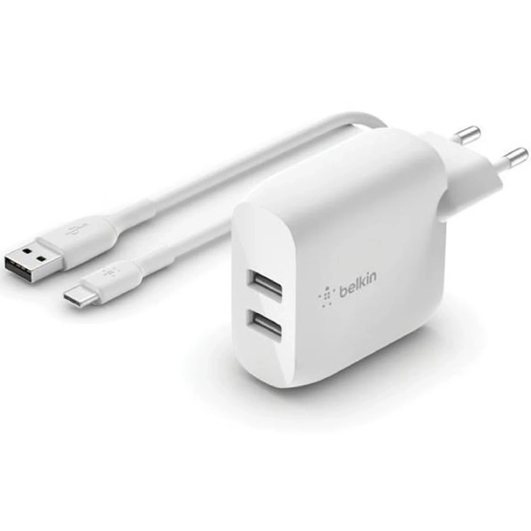 Купити Зарядний пристрій Belkin 24W 2хUSB-A White (WCE001VF1MWH) - фото 4
